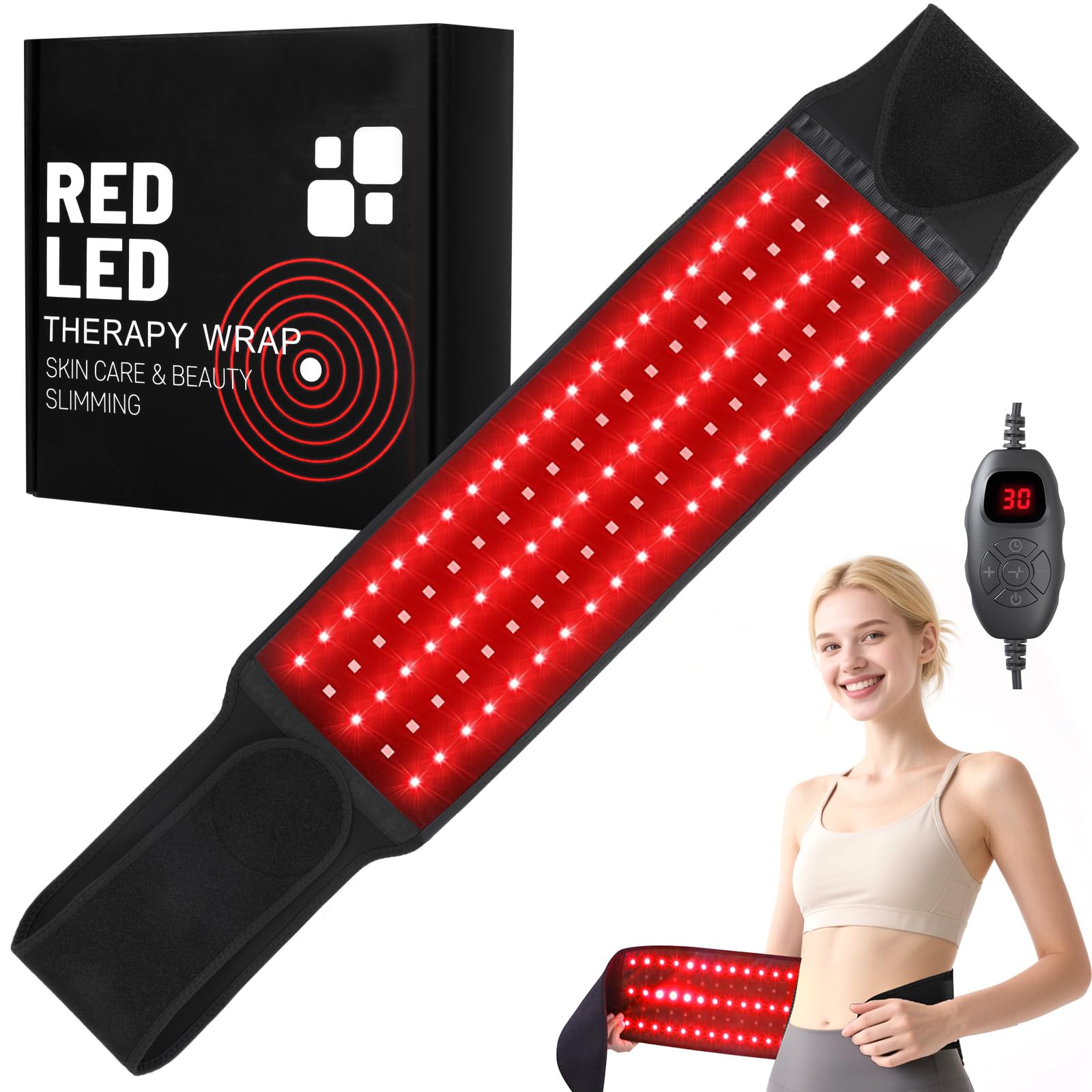 Cinturón Fyovuv con panel de luz roja frontal para uso doméstico.