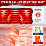 Doble chip de LEDs: 210 de 660nm y 420 de 850nm para sesiones versátiles.