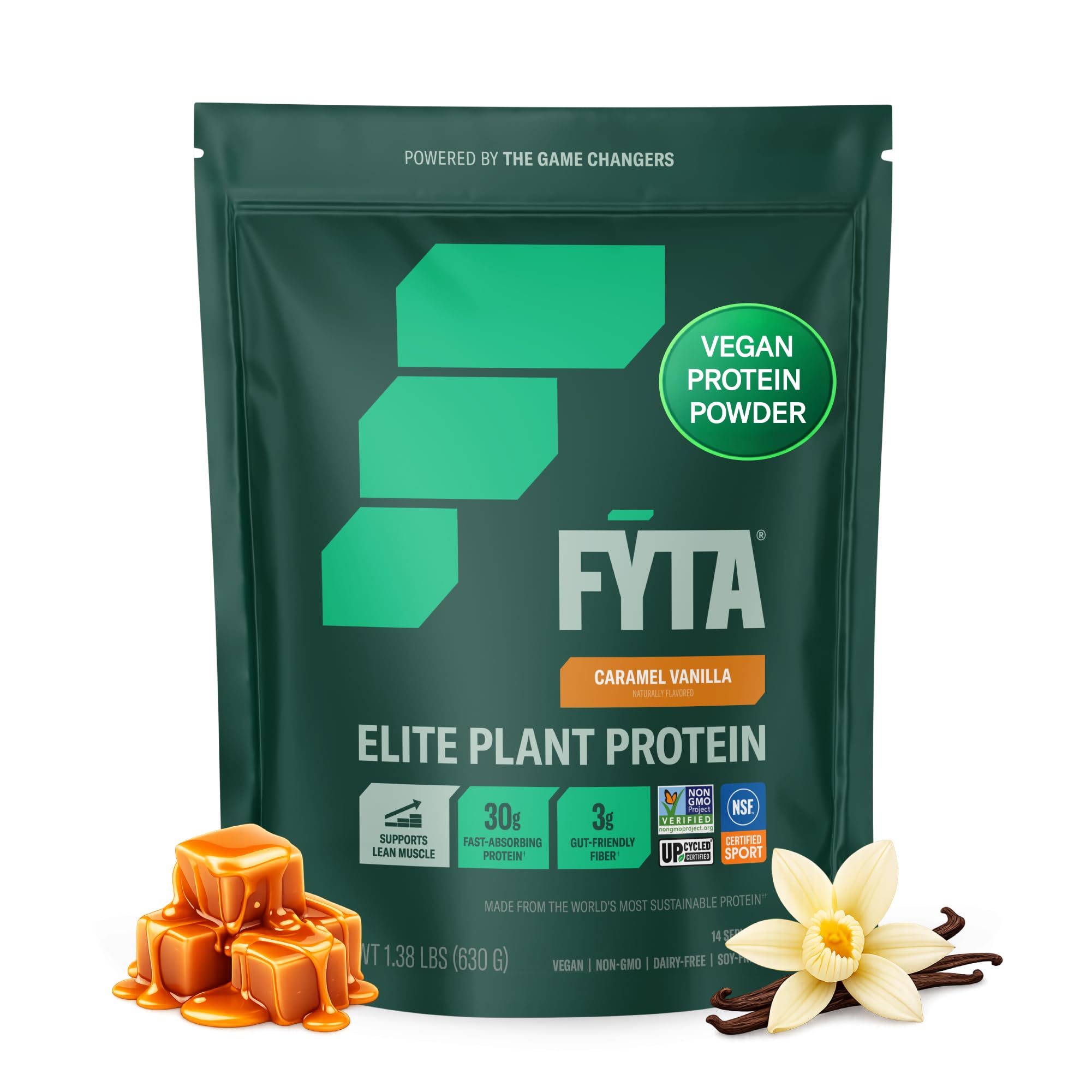 FYTA Elite proteína en vaso, mezcla rápida y cremosa para desayunos.