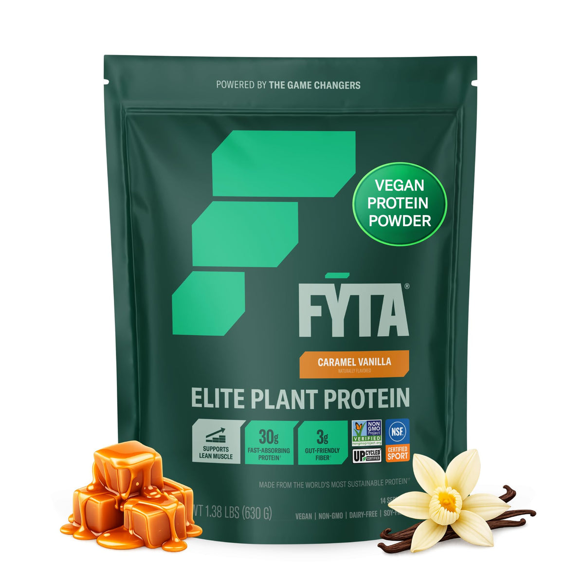 FYTA Elite proteína en vaso, mezcla rápida y cremosa para desayunos.