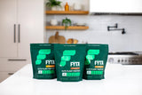 FYTA envase de proteína vanilla, práctico para llevar.
