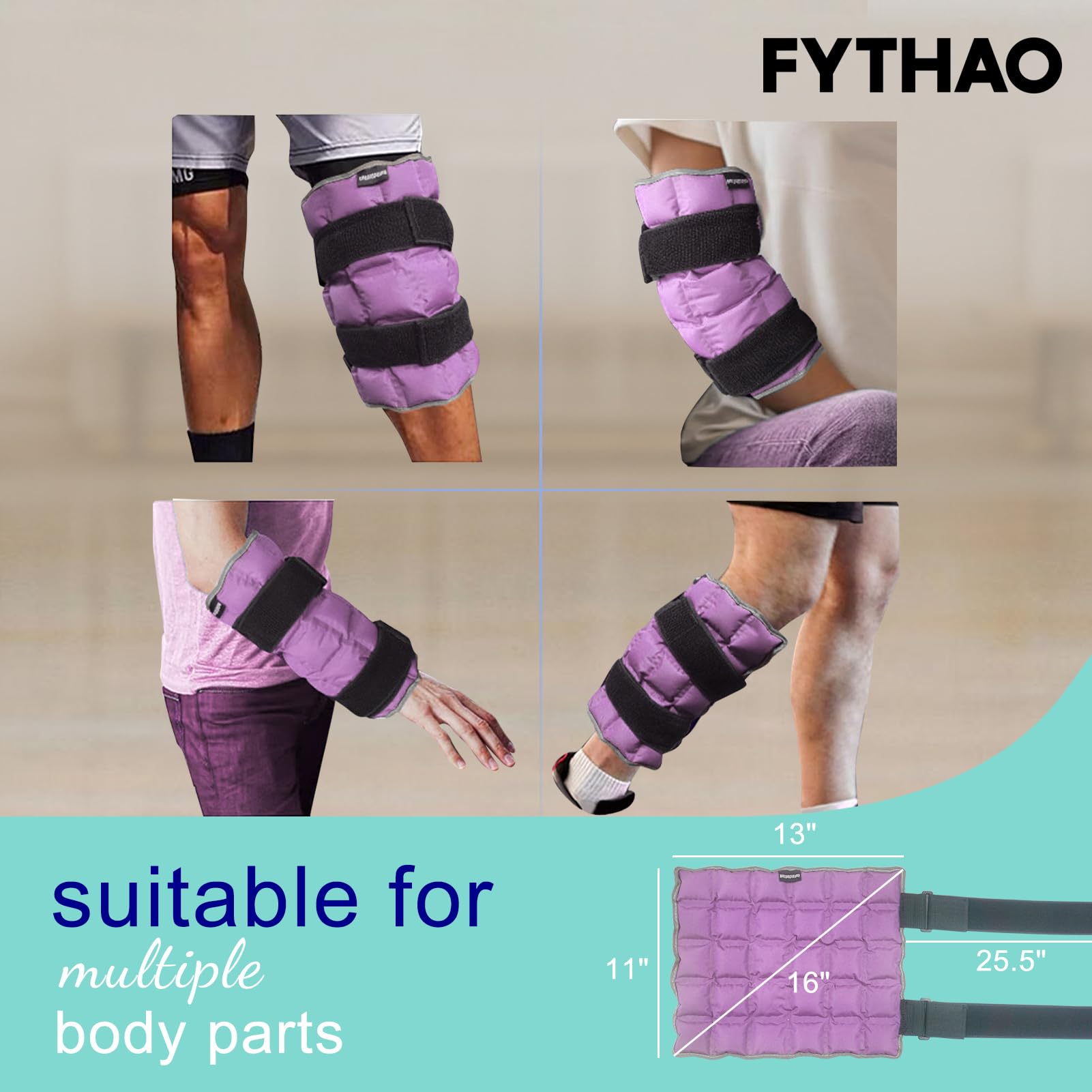 Compresa fría Fythao para espalda con correa ajustable.