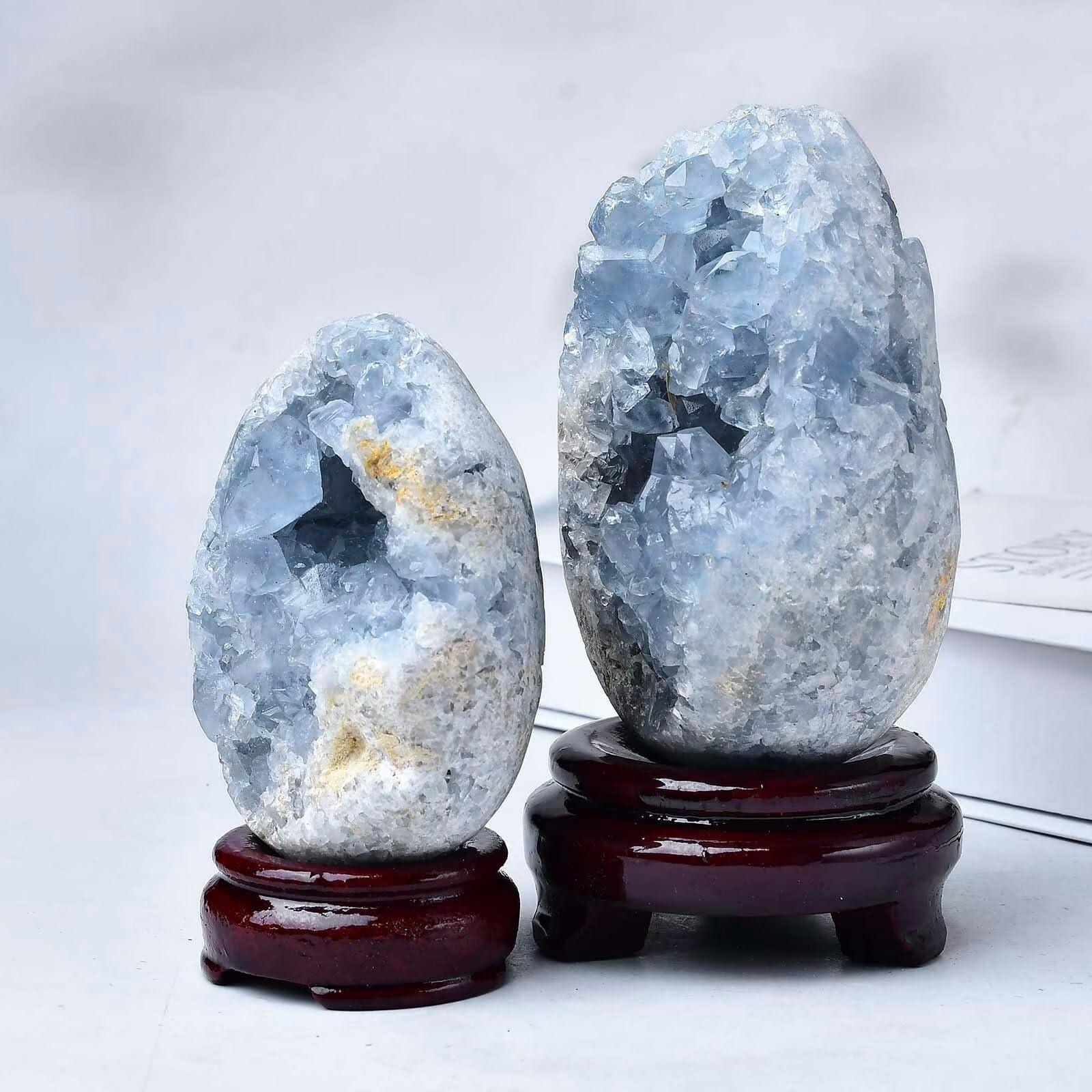 FZBHRO celestita azul para yoga y meditaciones