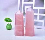 FZBHRO punta de cuarzo rosa, enfoque energético para prácticas de relajación.