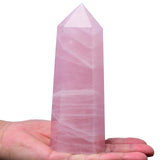 FZBHRO torres de cuarzo rosa grandes para meditación y armonía interior.