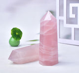 FZBHRO cuarzo rosa en punta, focaliza energía para bienestar.