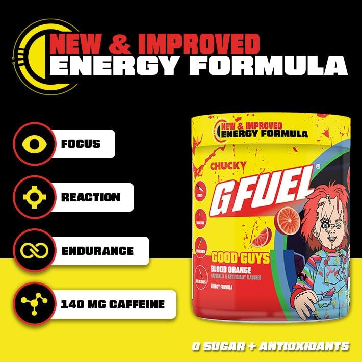 G Fuel Chucky Good Guys 2.0, envase botella para consumo práctico