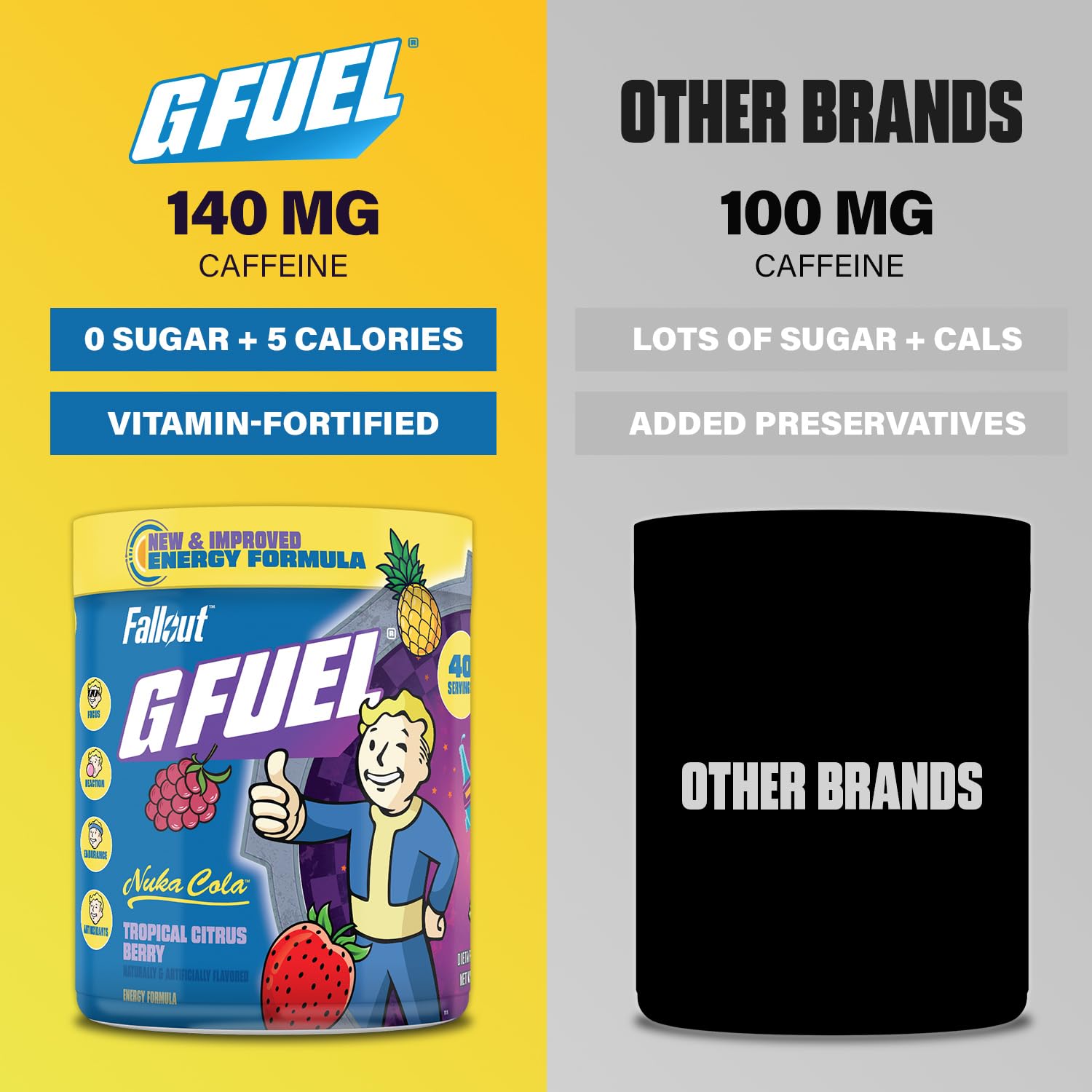 G Fuel Nuka Cola 2.0 mezcla lista con sabor tropical para uso diario