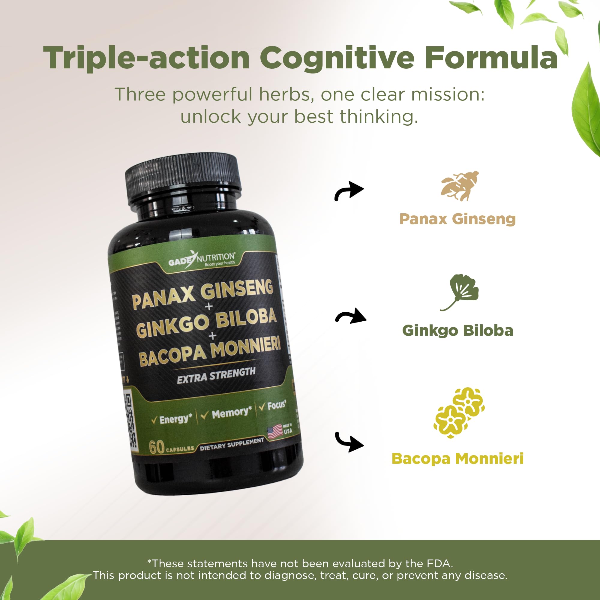 GADE Nutrition, cerebro en enfoque, favorece la claridad mental.