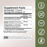 GADE Nutrition, ingredientes herbales, mezcla potentes para la vitalidad cognitiva.