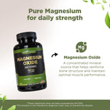 Gade Nutrition cápsulas de magnesio oxido para digestivo y equilibrio mineral.