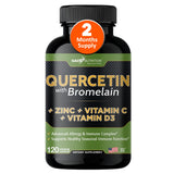 GADE NUTRITION Quercetina con bromelina en cápsulas para apoyo al sistema inmunitario.