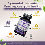 GADE NUTRITION Quercetina con Bromelina y Saúco, etiqueta frontal: confianza y claridad.