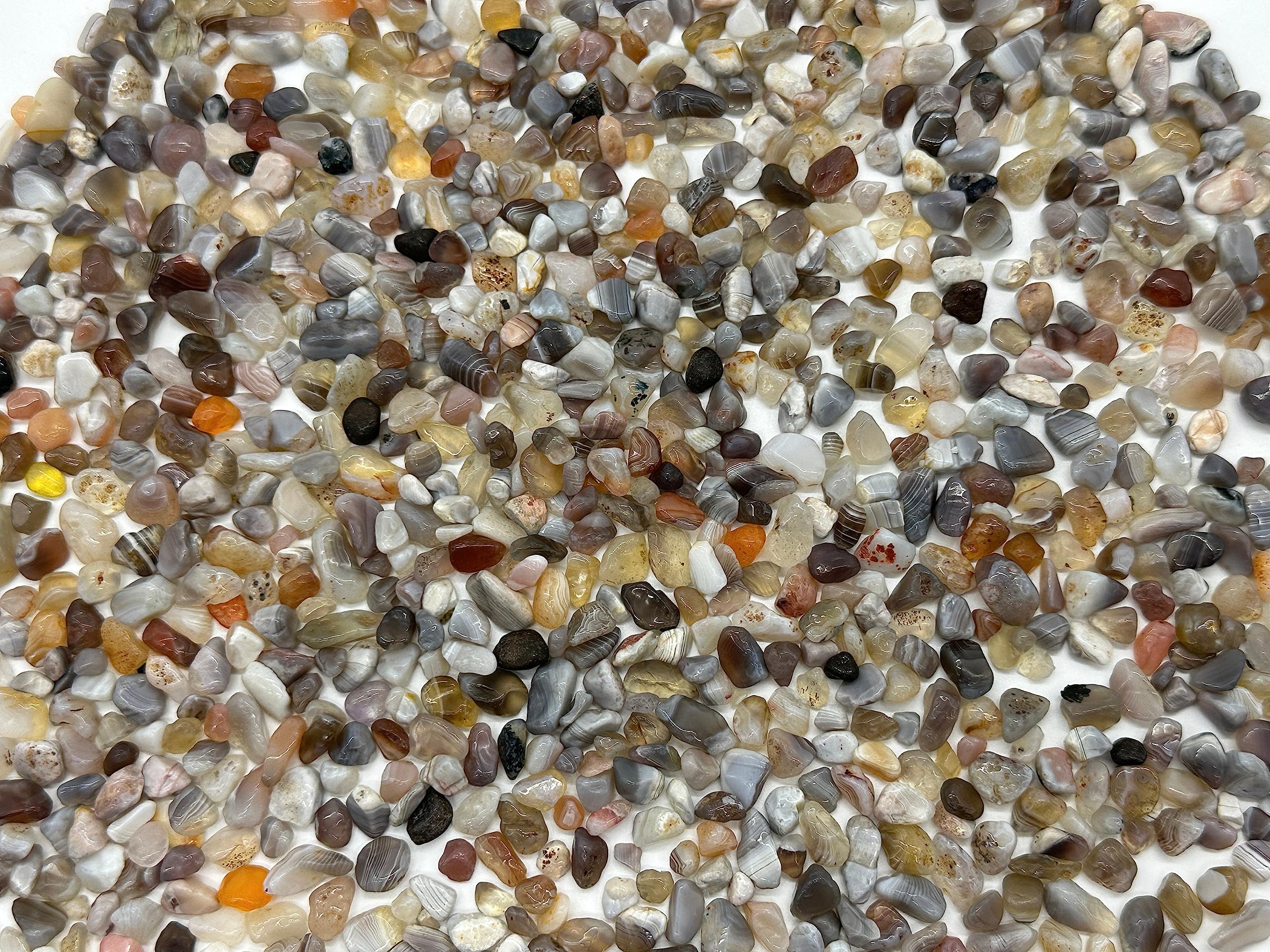 GAF Treasures Botswana Agate Chips para jardín y decoración exterior.