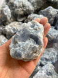 Calcita azul para exhibición, GAF TREASURES, piedra natural para colección.