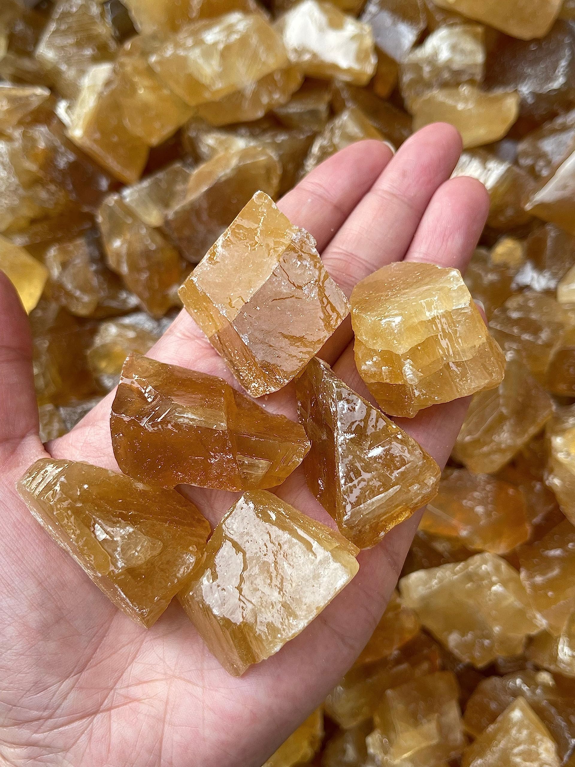 Calcita Miel de GAF TREASURES, colección de cristales para sanación y meditación