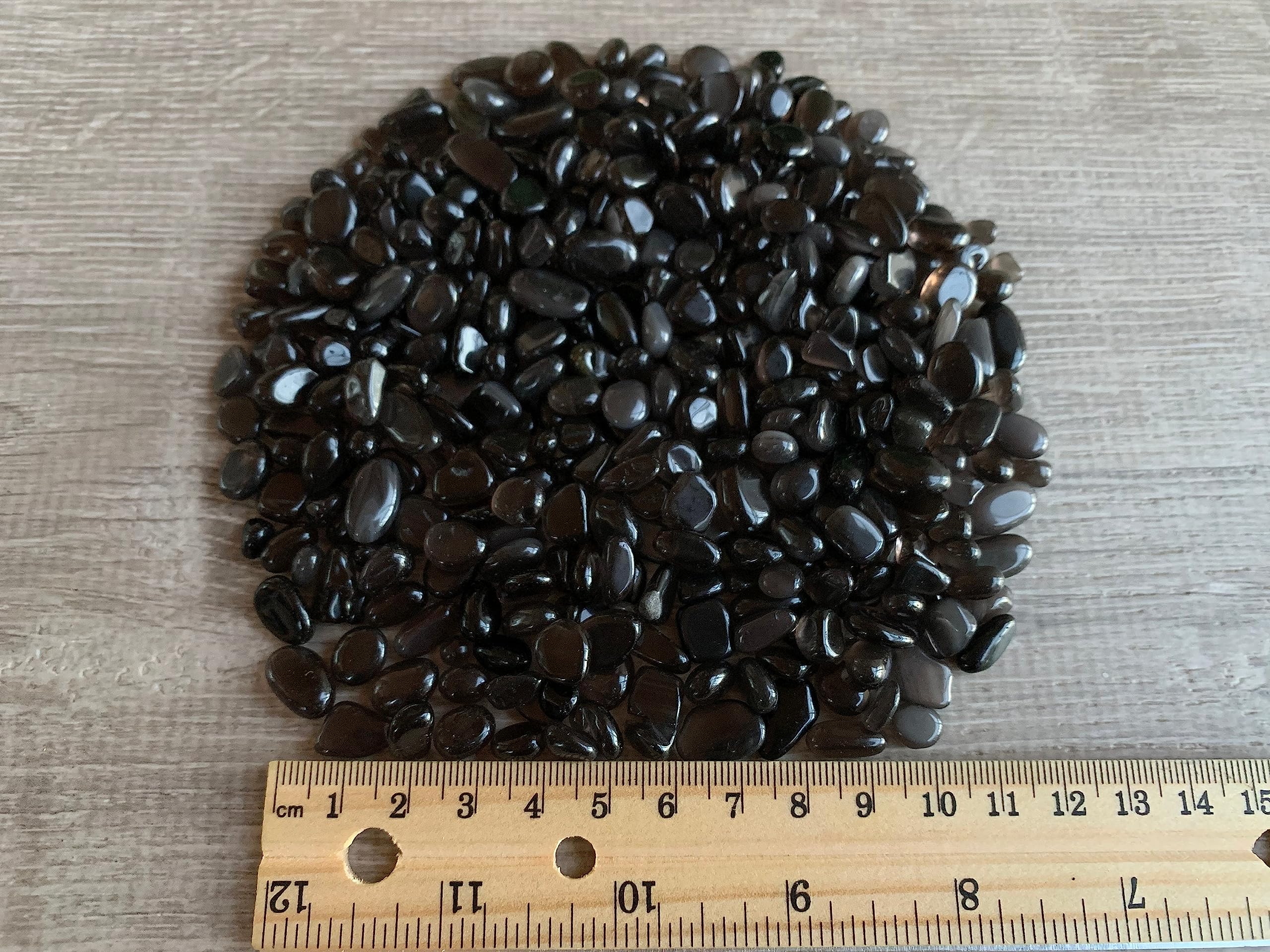 GAF TREASURES Obsidiana Negra: piezas crudas sin perforar para manualidades.