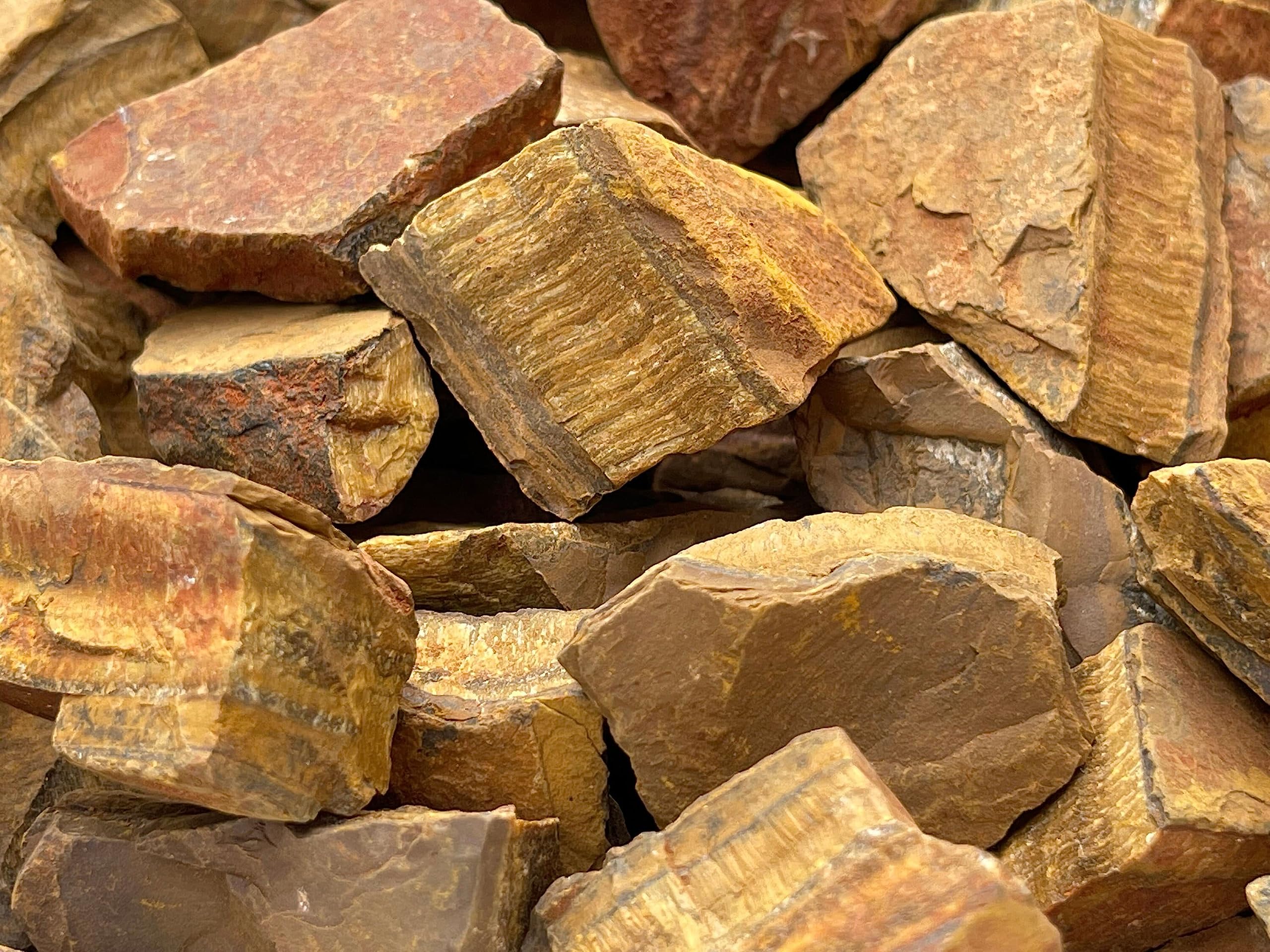 GAF TREASURES ojo de tigre crudo para tallado y pulido en lapidaria
