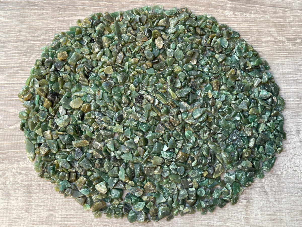 GAF TREASURES pedacitos aventurina verde 3mm-12mm para joyería y decoraciones