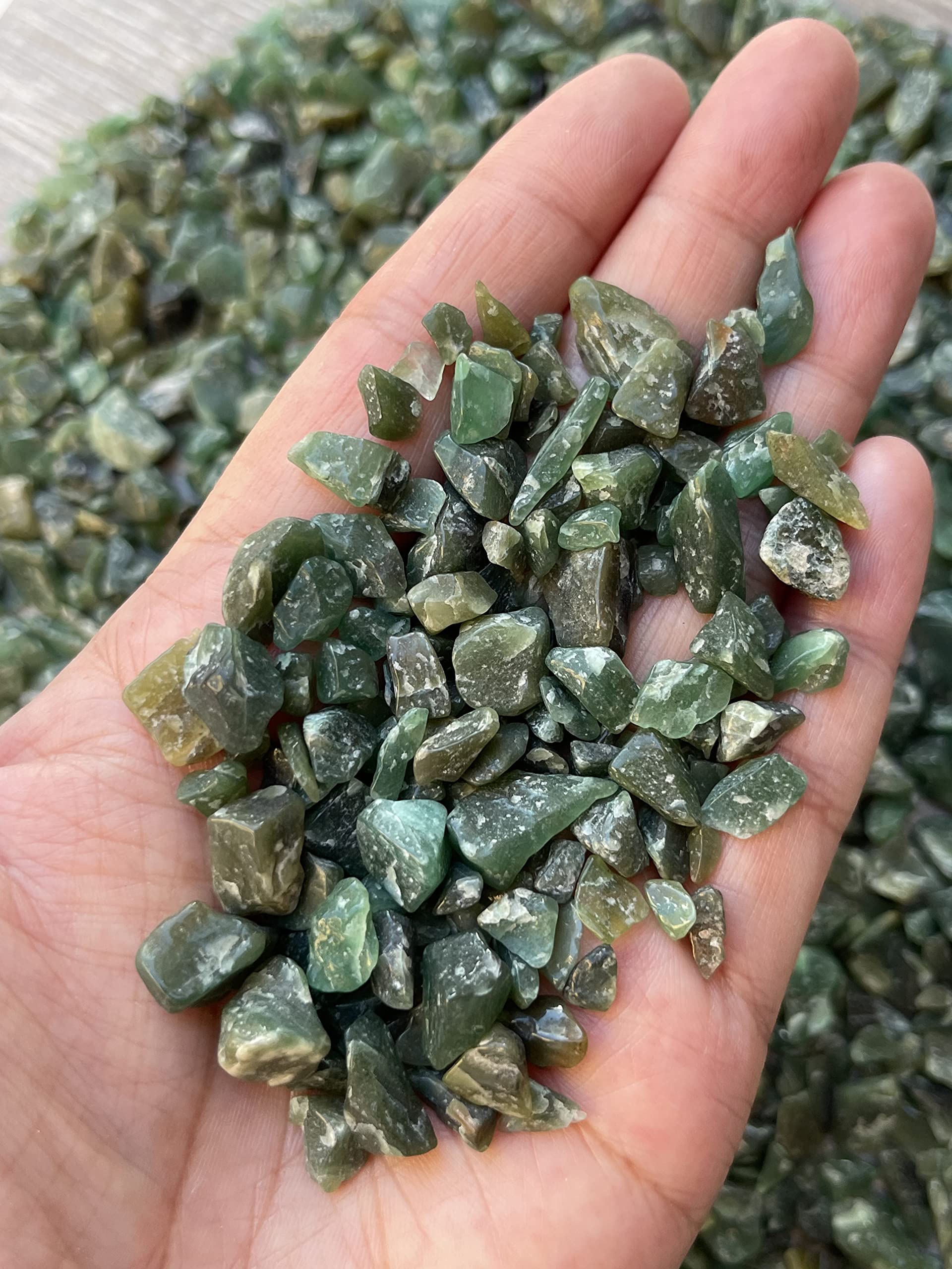 GAF TREASURES pedacitos aventurina verde ornamentales para arreglos y tallas
