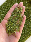 Peridoto mini naturales, GAF TREASURES, tamaño 2–3 mm para proyectos educativos.
