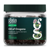 Gaia Herbs Aceite de Orégano, botella, apoyo inmunitario natural.