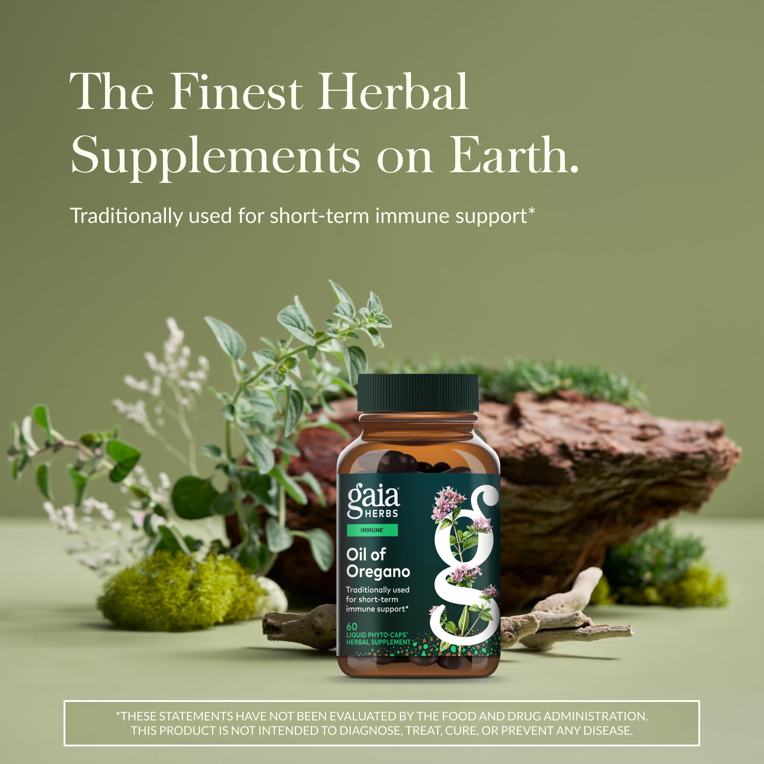Gaia Herbs Etiqueta de Aceite de Orégano, brinda información clara para elegir.