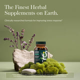 Gaia Herbs Adrenal Health cápsulas-veganas en empaque, uso diario suave.