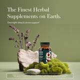 Etiqueta de Gaia Herbs Adrenal Health Nightly Restore con ingredientes clave