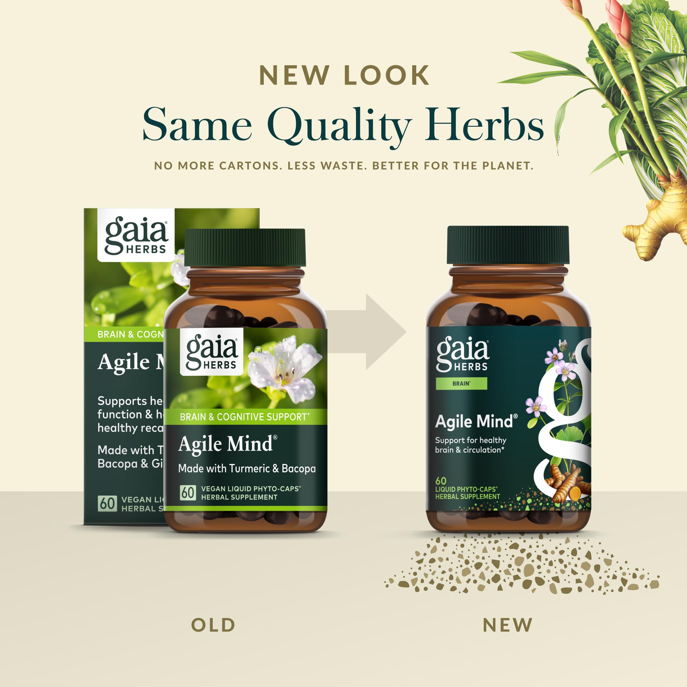 Gaia Herbs Agile Mind - pimienta negra: mejora la absorción de nutrientes.