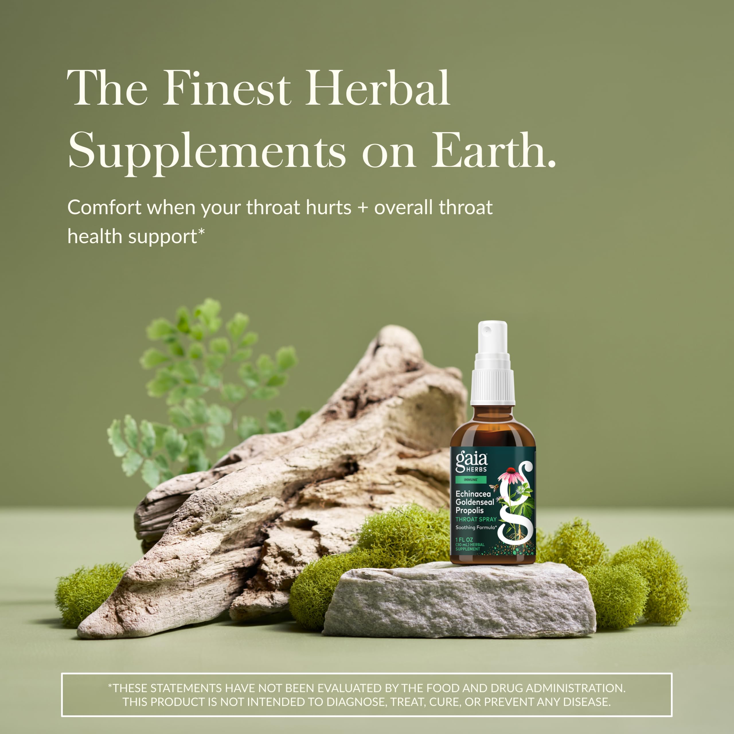 Gaia Herbs spray garganta: aplicador-spray para uso diario.
