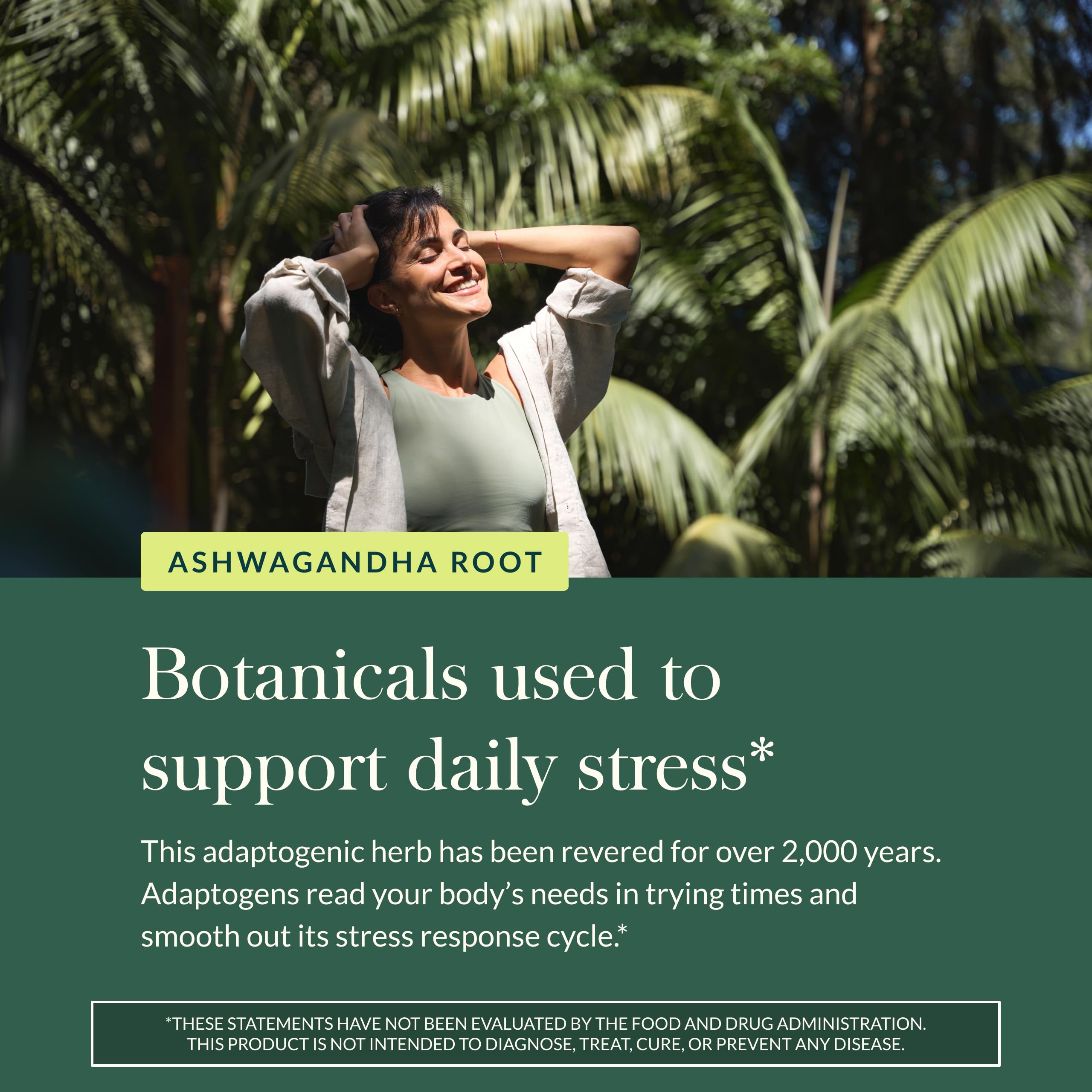 Gaia Herbs Ashwagandha 60 cápsulas: porciones prácticas para la rutina.