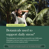 Gaia Herbs Ashwagandha 60 cápsulas: porciones prácticas para la rutina.