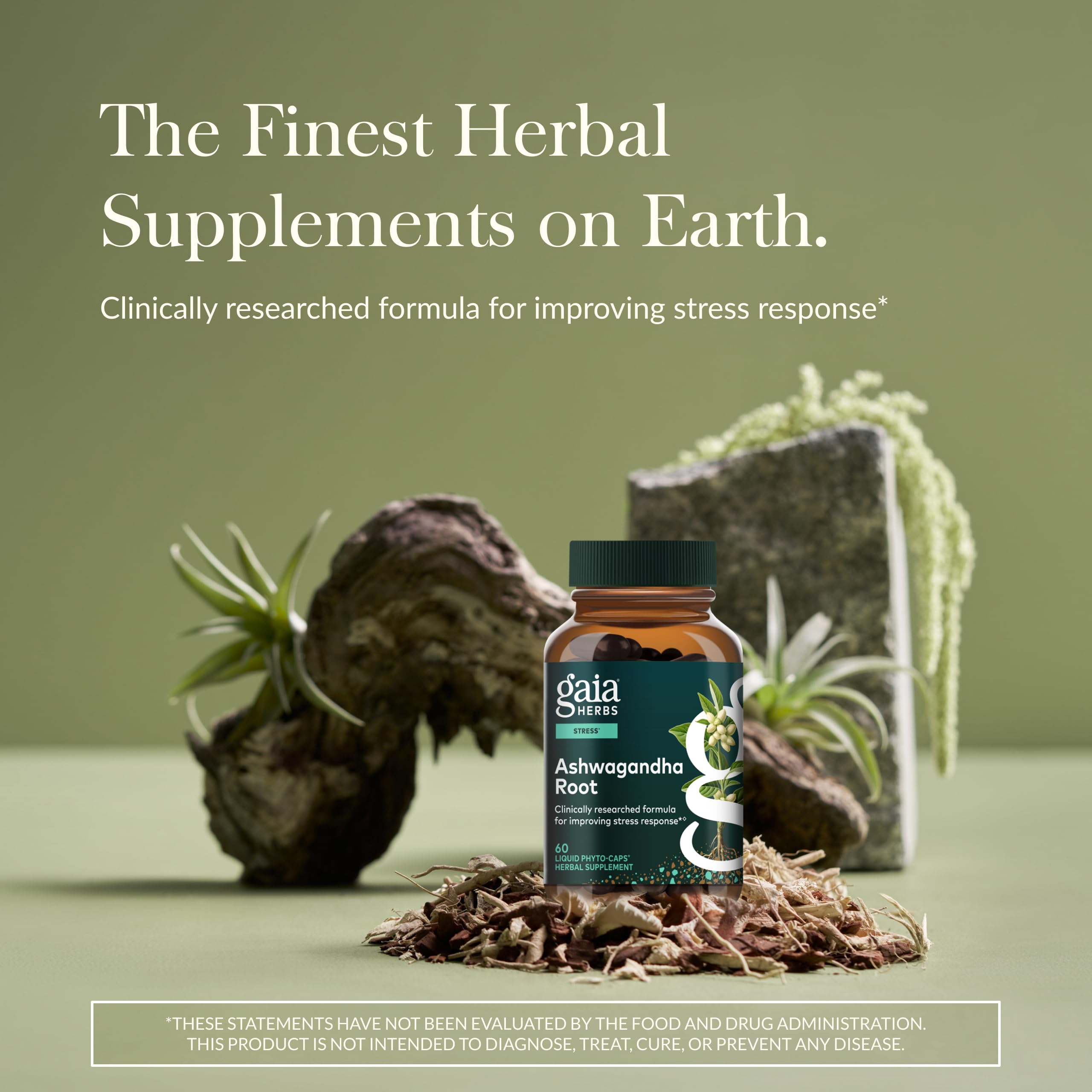 Ga ia Herbs Ashwagandha cápsulas vegetales: comodidad diaria para el bienestar.