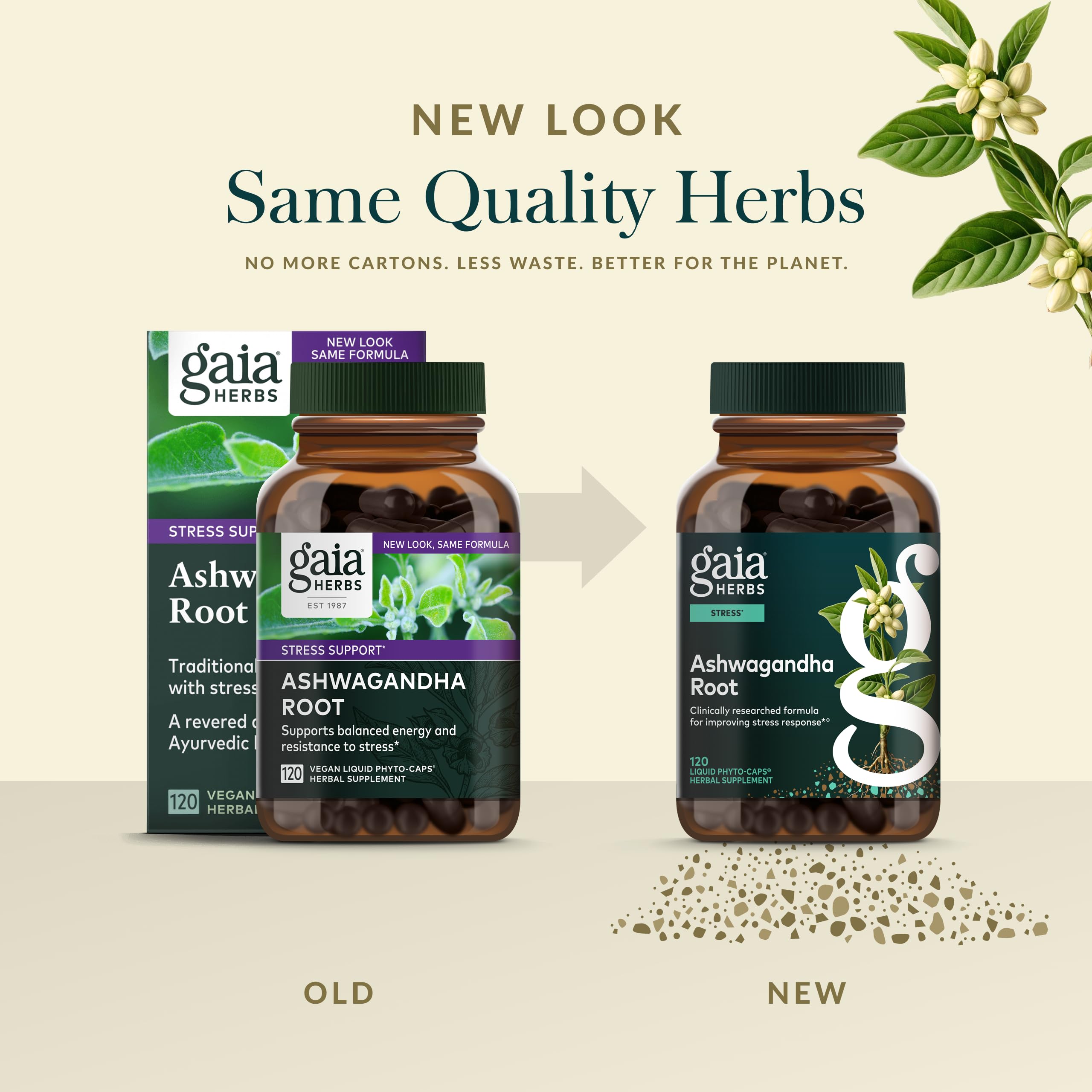 Gaia Herbs Ashwagandha: proceso de calidad de la planta a la cápsula