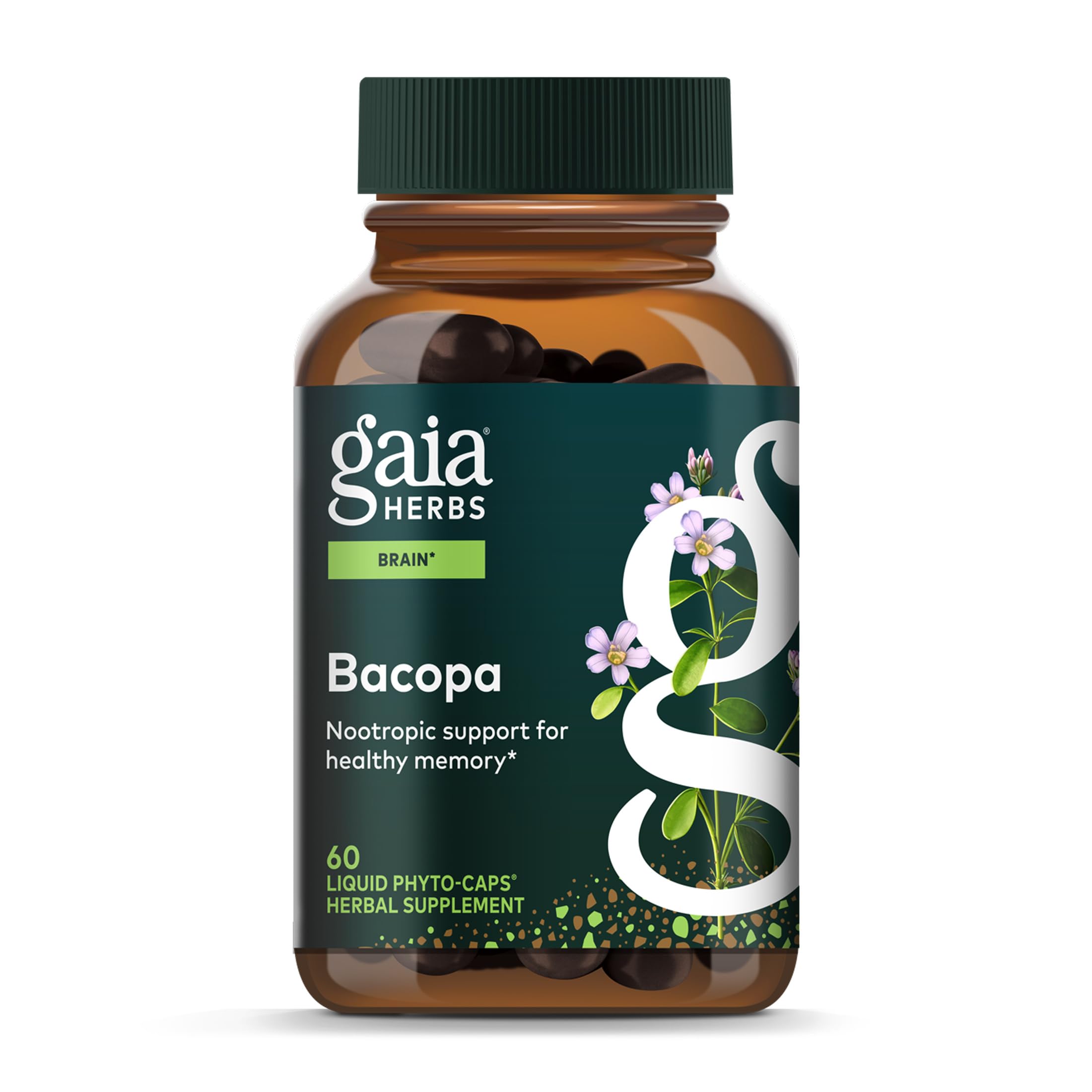 Gaia Herbs Bacopa: cápsulas líquidas para enfoque diario