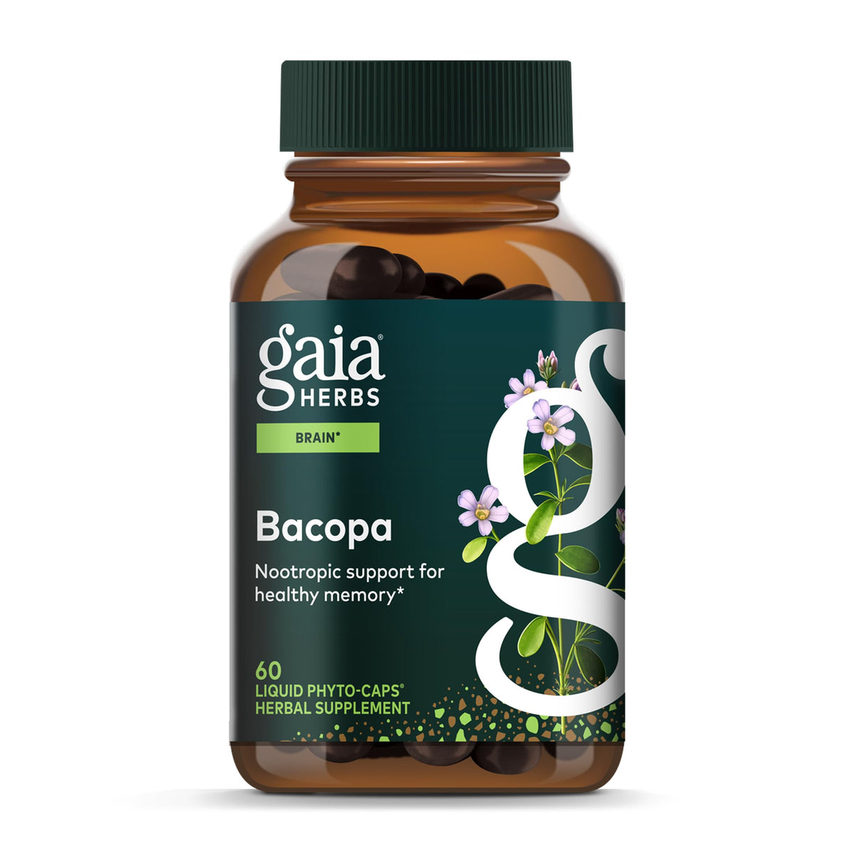 Gaia Herbs Bacopa: cápsulas líquidas para enfoque diario
