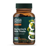 Gaia Herbs Berberina Cardo Mariano, botella; apoyo diario de metabolismo y digestión.