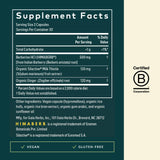 Gaia Herbs Berberina Cardo Mariano, etiqueta con información clara de ingredientes.