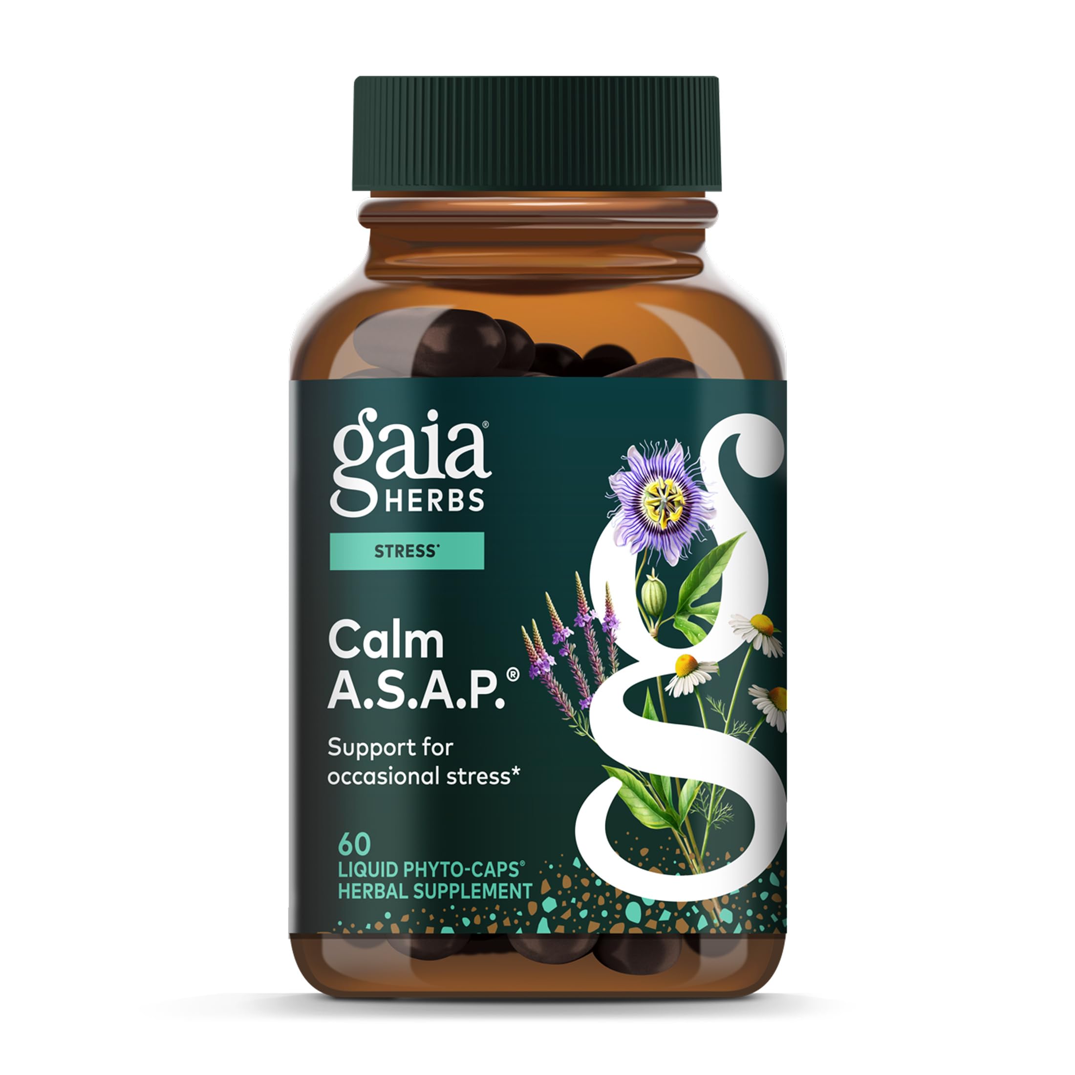 Gaia Herbs Calm A.S.A.P. en botella, apoyo ante el estrés