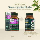 Gaia Herbs Cardo Mariano, proceso cuidadoso para pureza y consistencia