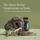 Gaia Herbs Black Cohosh botella con etiqueta clara y dosis diaria fácil.