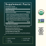 Gaia Herbs Cordyceps cápsula, enfoque cercano para energía diaria.