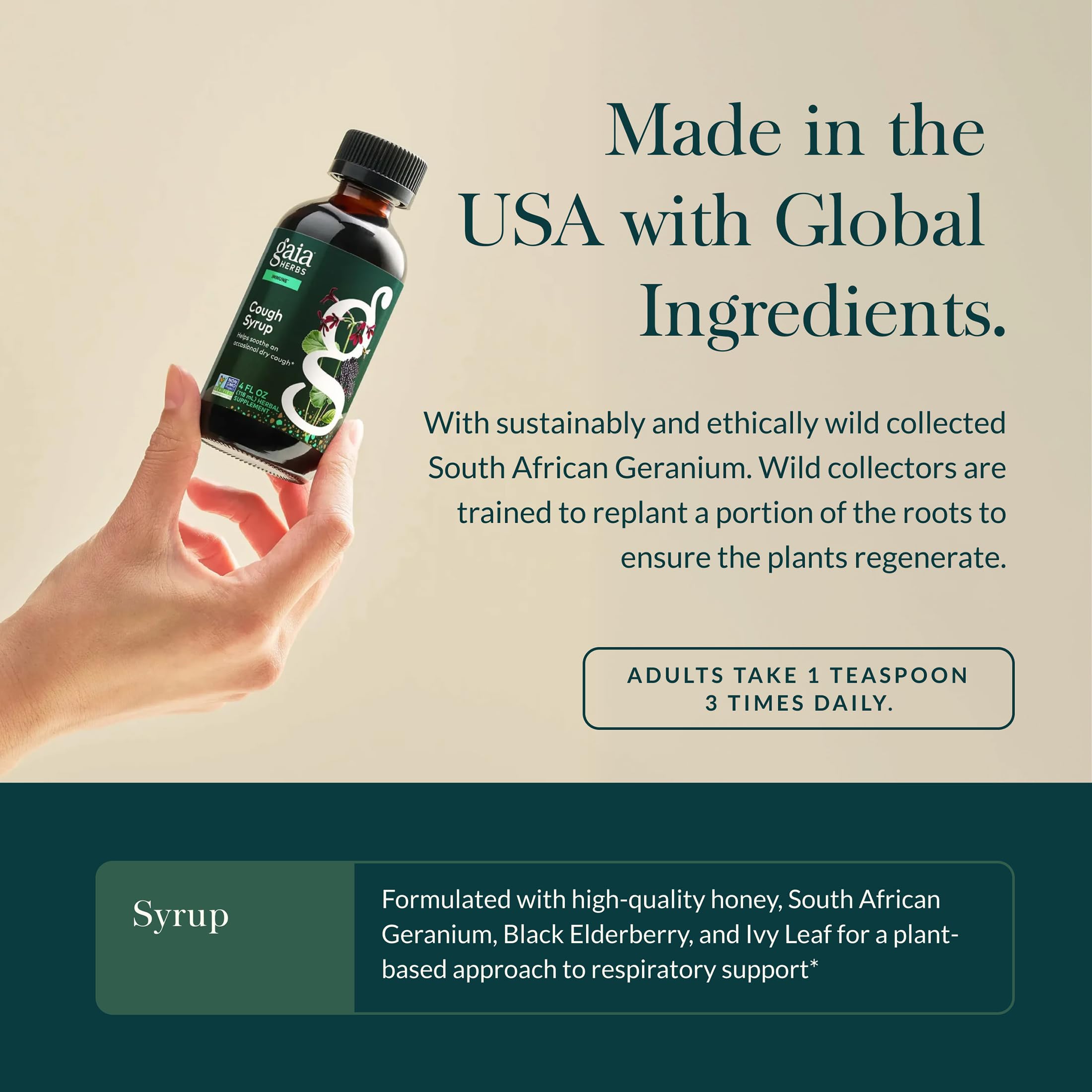 Gaia Herbs Cough Syrup hojas de hiedra: extracto herbáceo en formulación suave