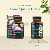 Gaia Herbs Cramp Relief regaliz ingrediente suave para el confort.