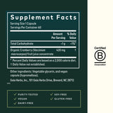 Gaia Herbs Cranberry Concentrate cápsulas vegetales listas para consumo.