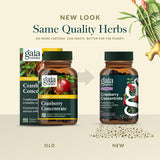 Gaia Herbs Cranberry Concentrate caja de presentación para comprador consciente.
