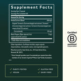 Gaia Herbs Curcuma Supremo Extra Fuerte, raíces de cúrcuma y pimienta para uso diario.