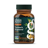 Gaia Herbs Turmeric Supreme Ache: botella con cápsulas para alivio ocasional.