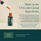 Gaia Herbs Echinacea Goldenseal Supremo, vaso con agua, toma cómoda